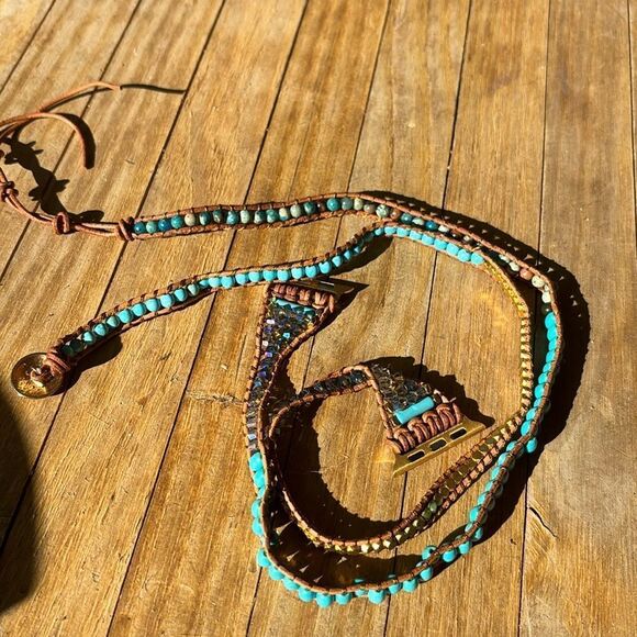 Apple Accessories - Turquoise wrap bracelet Apple Watch band